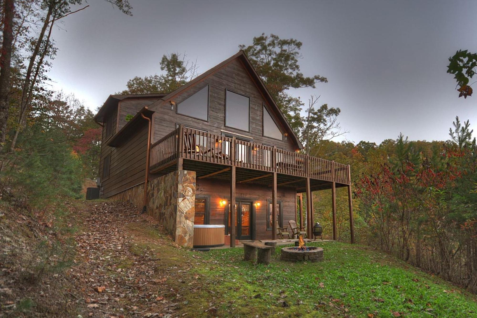 The View Sweeping Mountain Views Gas Fireplace Game Room Hot Tub Blue Ridge Zewnętrze zdjęcie